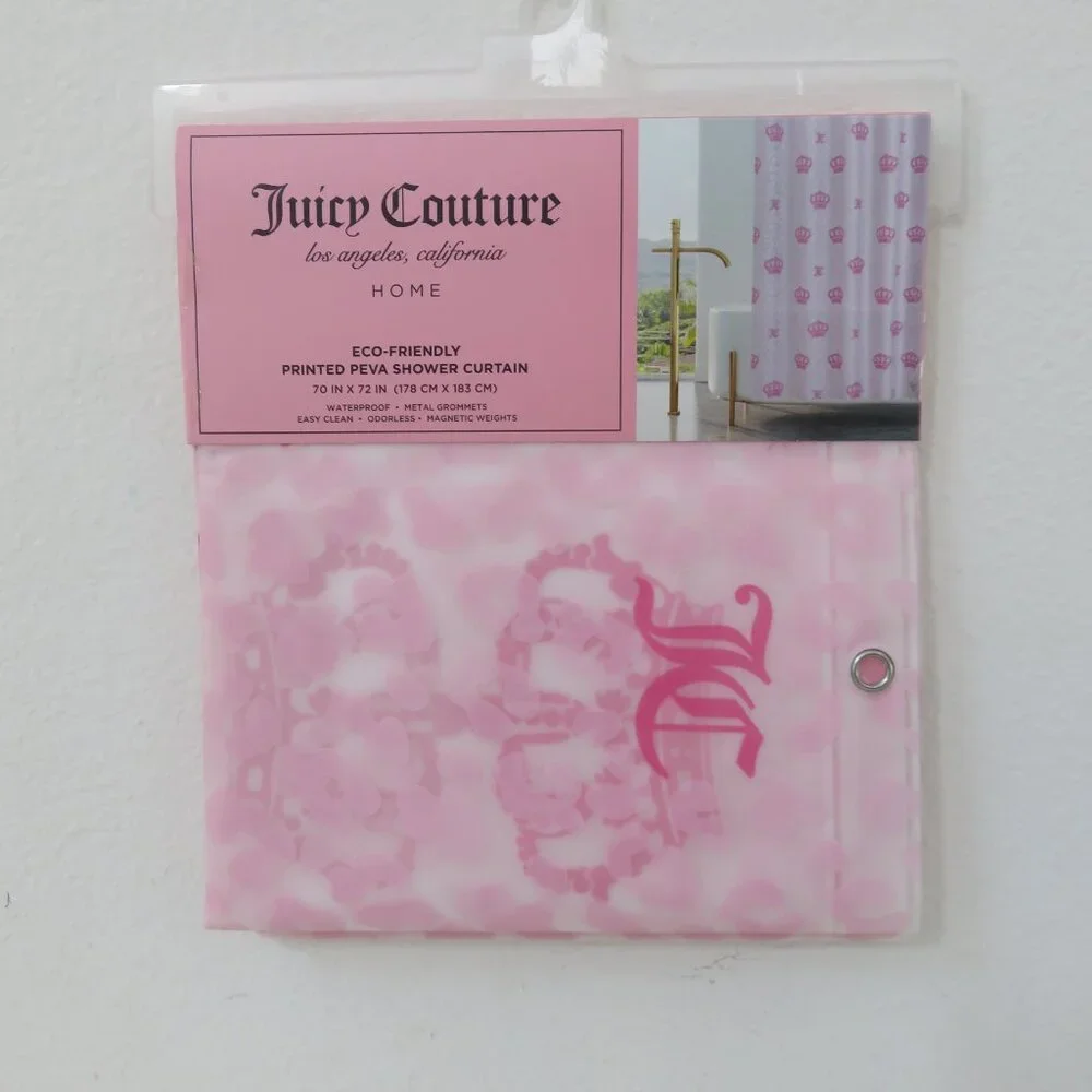 (#124) Juicy Couture Printed PEVA Shower Curtain Bathroom 70
